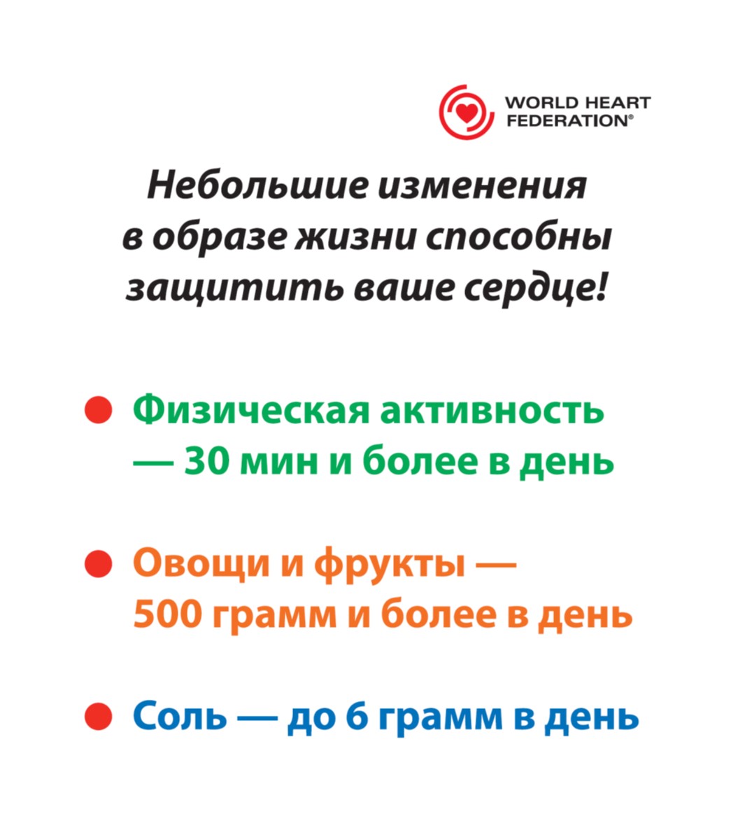 Небольшие изменения. Всемирный день концентрации. Питание при сердечно-сосудистых заболеваниях рисунок.